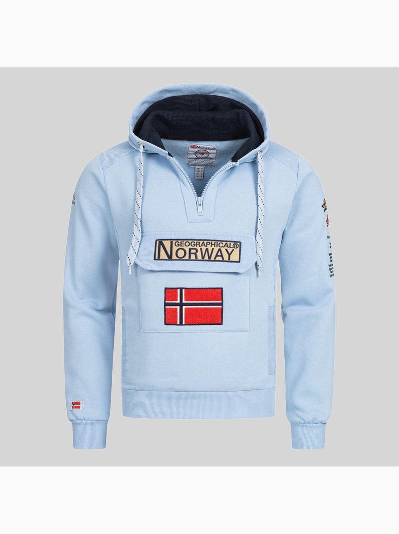 Sweat à capuche gymclass – geographical norway Bleu pétrole - Kiabi