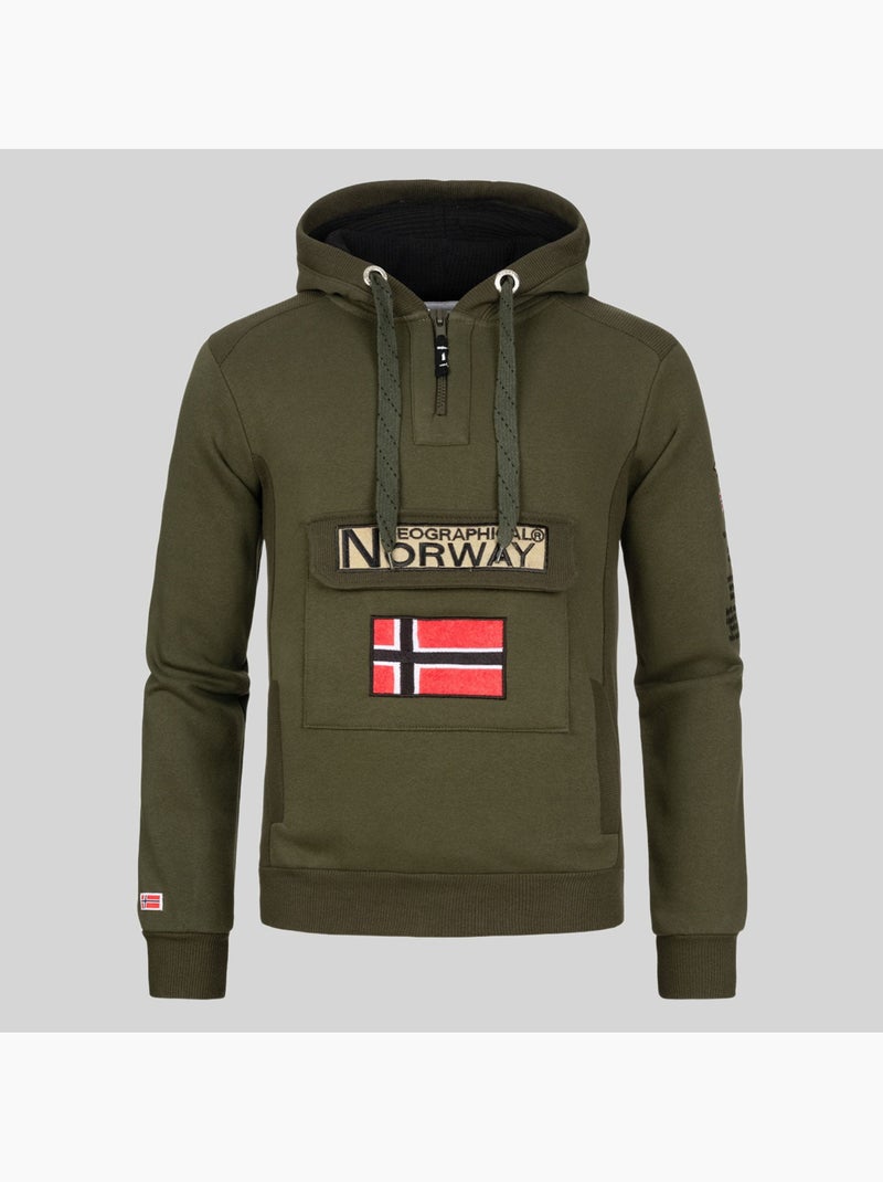Sweat à capuche gymclass – geographical norway Gris clair - Kiabi