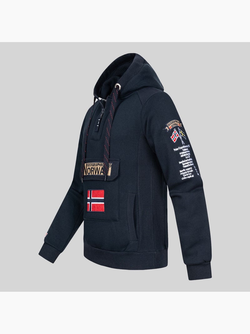 Sweat à capuche gymclass – geographical norway Gris foncé - Kiabi