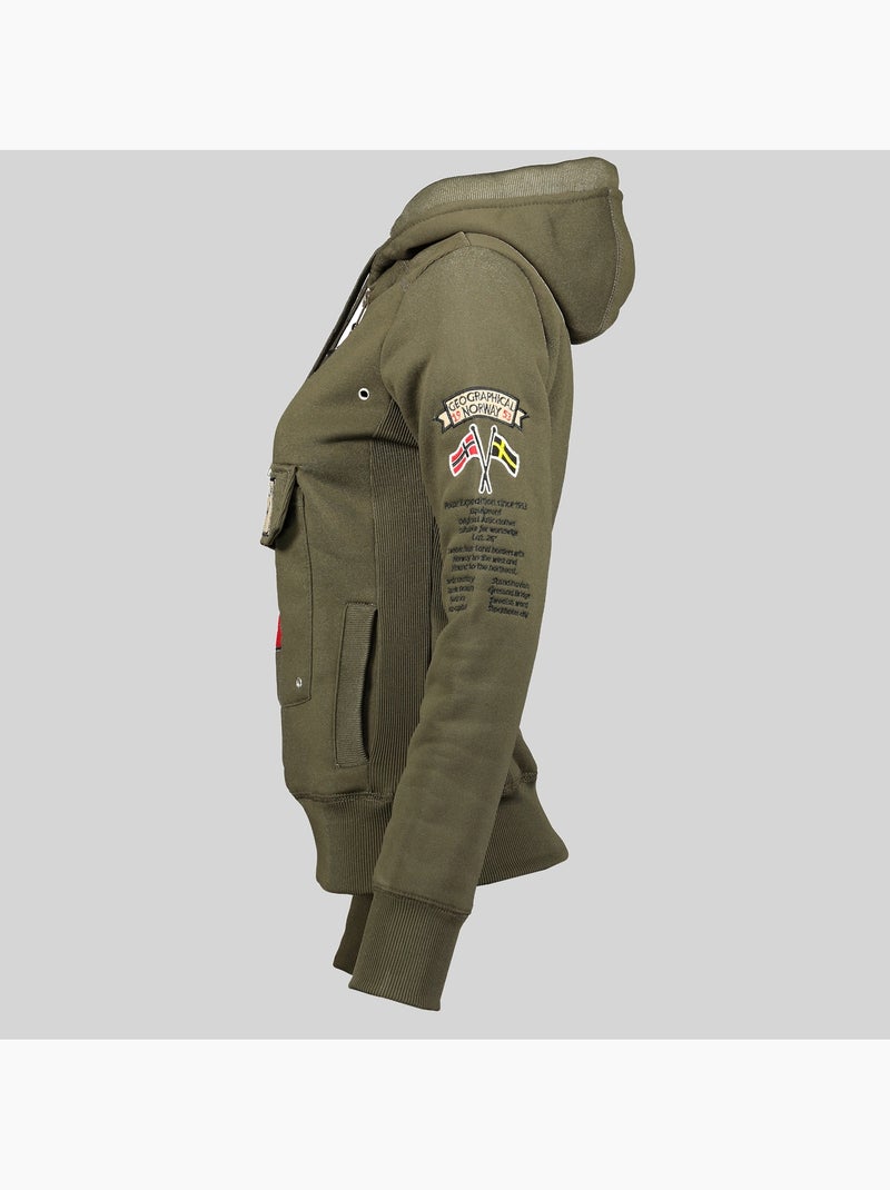 Sweat à capuche gymclass – geographical norway Kaki - Kiabi