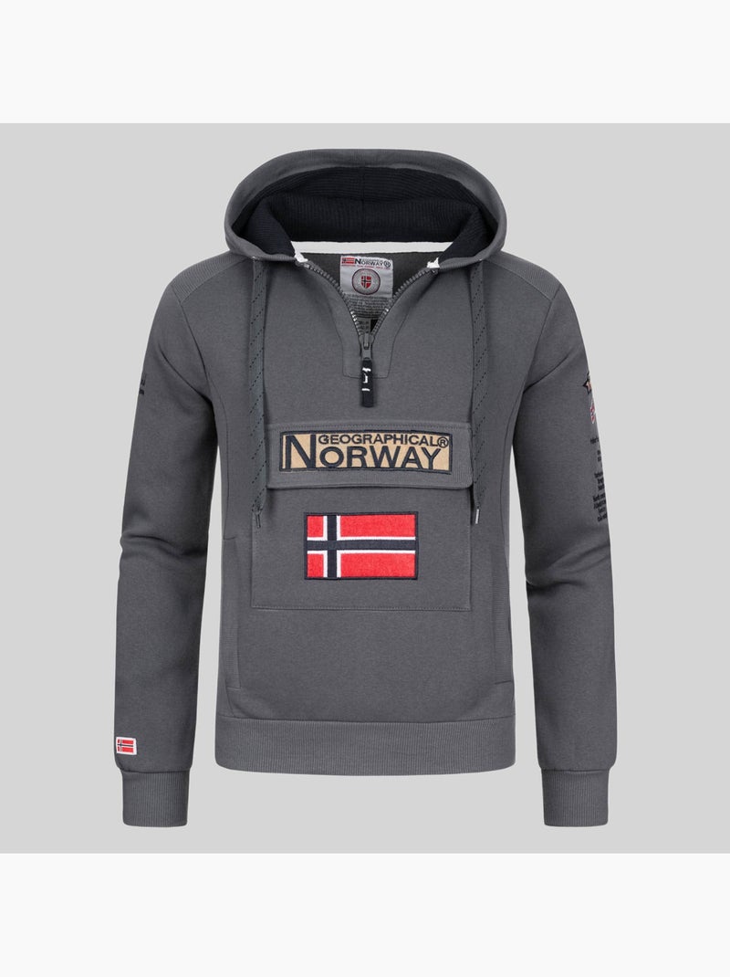 Sweat à capuche gymclass – geographical norway Kaki - Kiabi