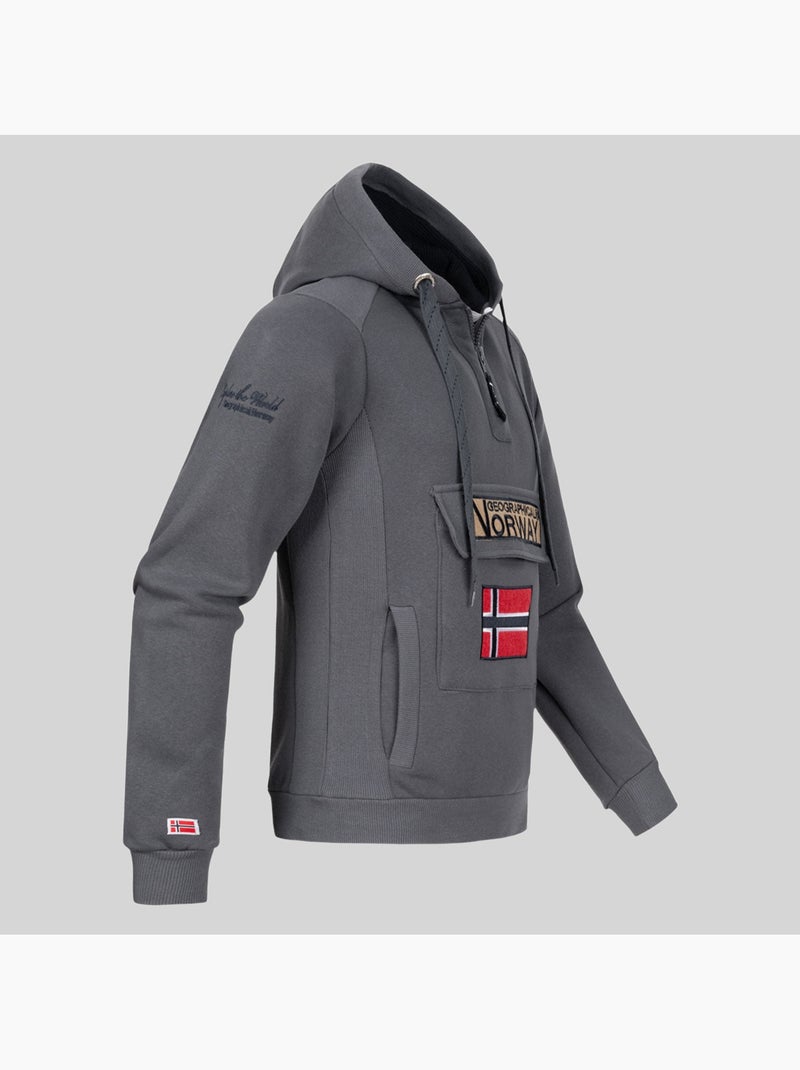 Sweat à capuche gymclass – geographical norway Kaki - Kiabi