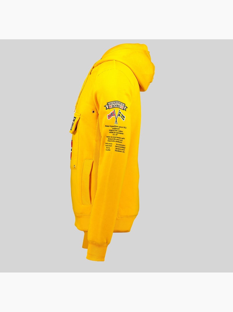 Sweat à capuche gymclass – geographical norway Moutarde - Kiabi