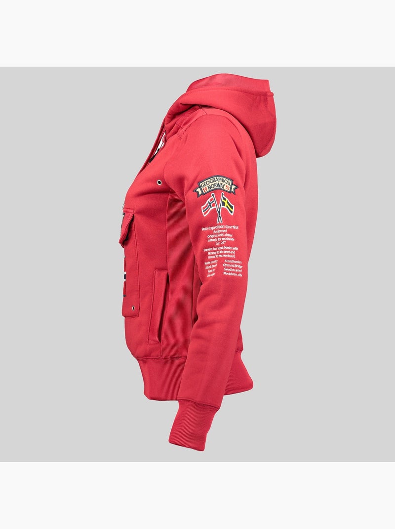 Sweat à capuche gymclass – geographical norway Rouge grenat - Kiabi