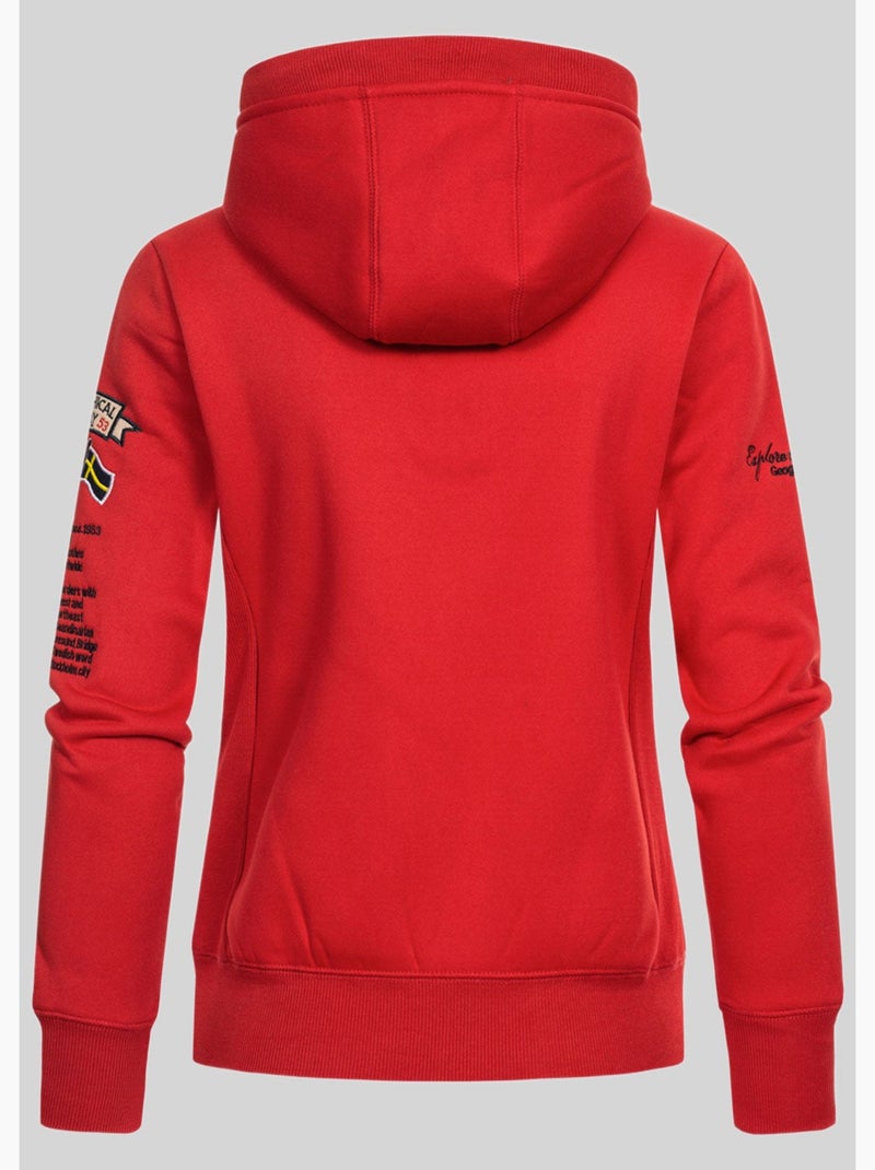 Sweat à capuche gymclass – geographical norway Rouge - Kiabi