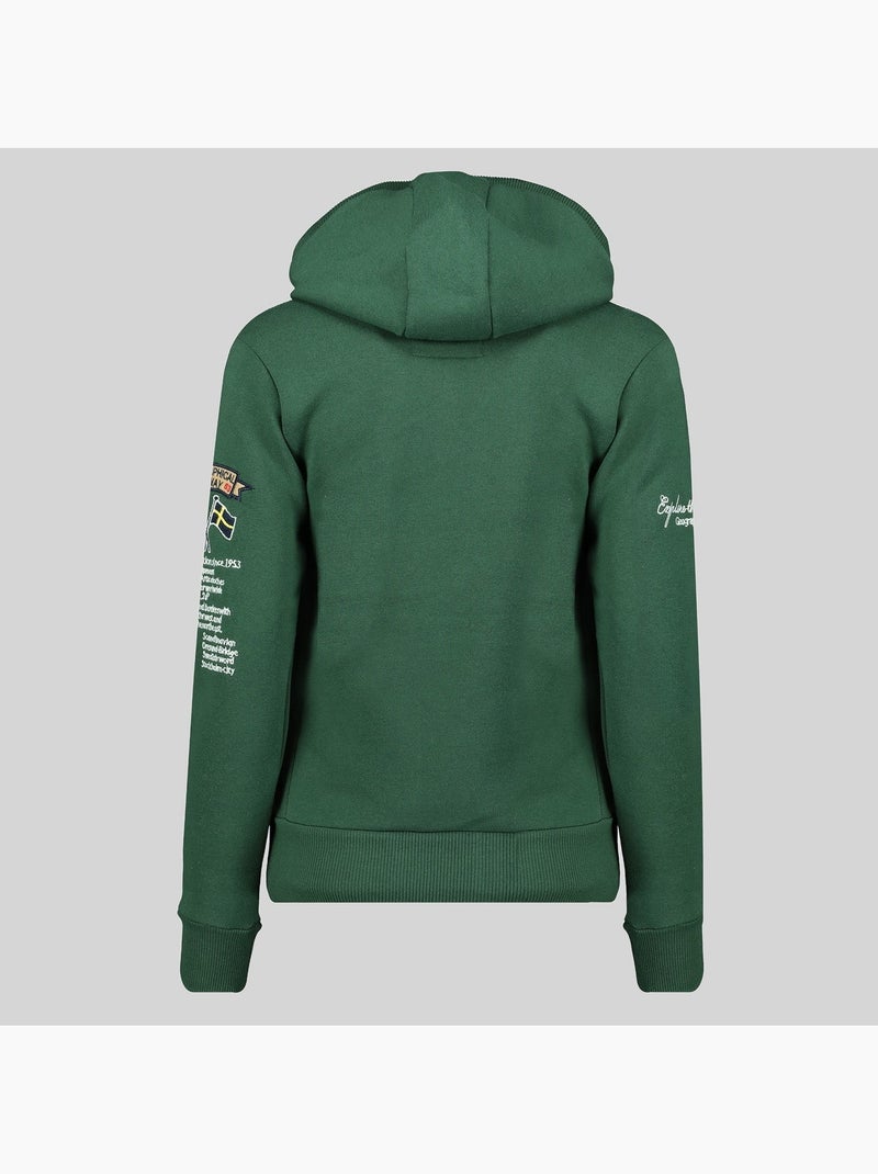 Sweat à capuche gymclass – geographical norway Vert sapin - Kiabi