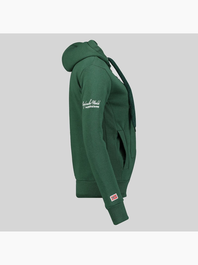 Sweat à capuche gymclass – geographical norway Vert sapin - Kiabi