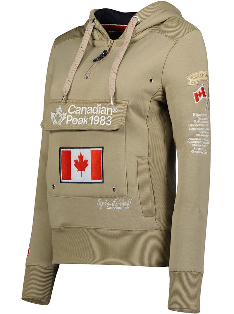 Sweat à capuche gyrelle – canadian peak Beige - Kiabi
