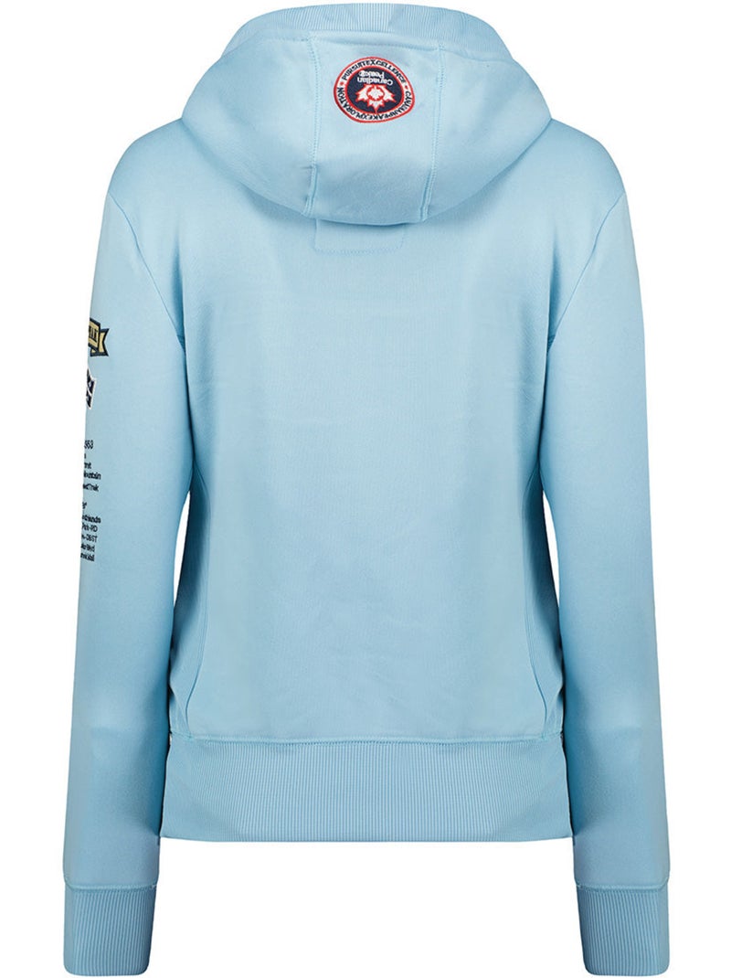 Sweat à capuche gyrelle – canadian peak Bleu ciel - Kiabi