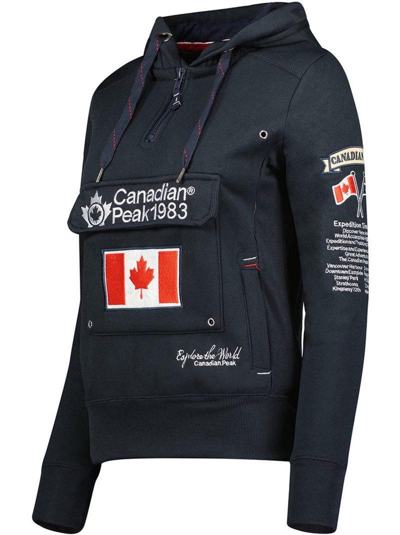 Sweat à capuche gyrelle – canadian peak Bleu marine - Kiabi