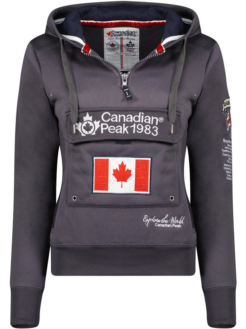Sweat à capuche gyrelle – canadian peak Gris foncé - Kiabi
