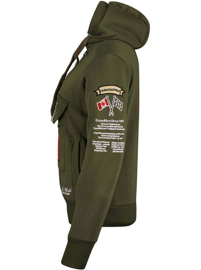 Sweat à capuche gyrelle – canadian peak Kaki - Kiabi