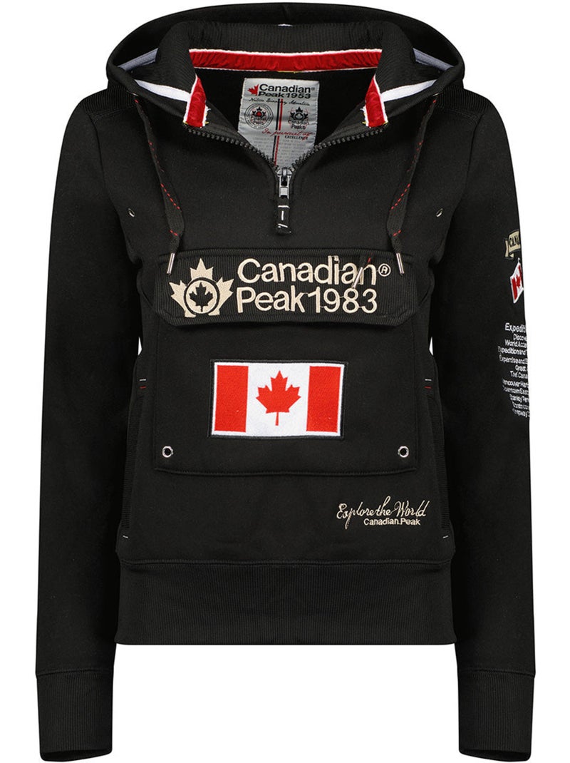 Sweat à capuche gyrelle – canadian peak Noir - Kiabi