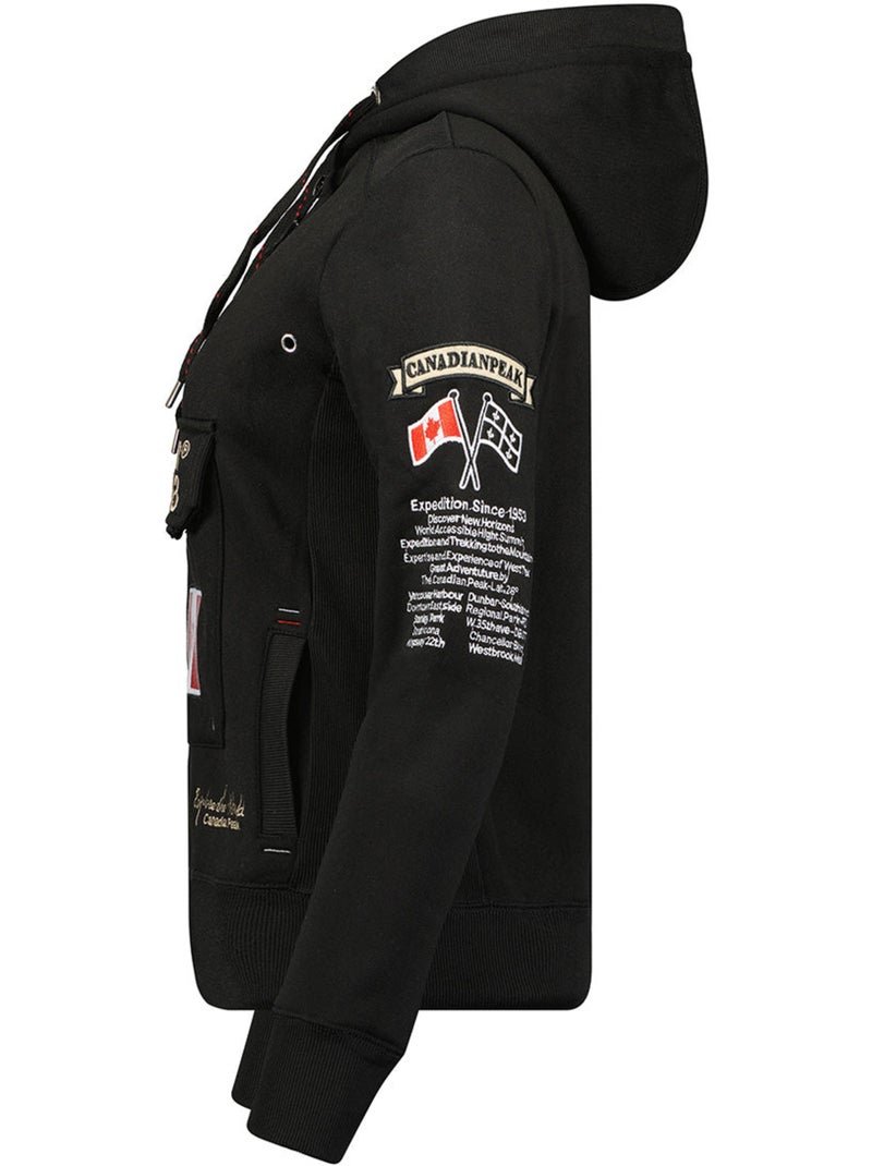 Sweat à capuche gyrelle – canadian peak Noir - Kiabi