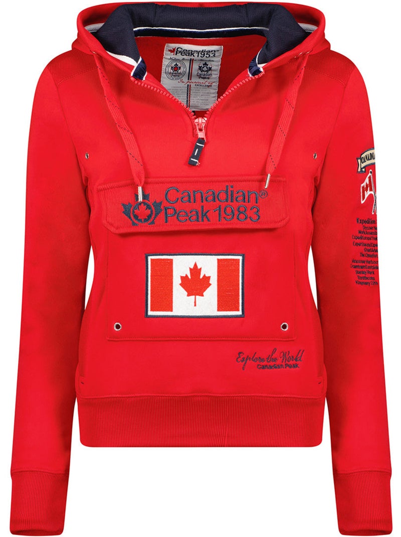 Sweat à capuche gyrelle – canadian peak Rouge - Kiabi
