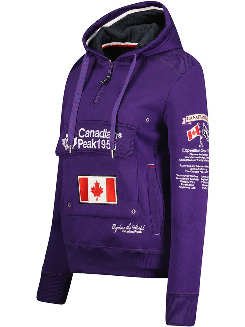Sweat à capuche gyrelle – canadian peak Violet - Kiabi