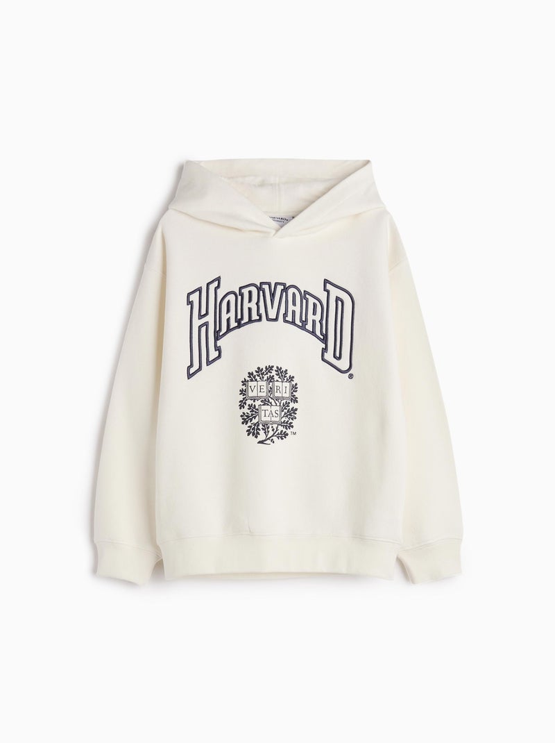 Sweat à capuche 'Harvard' Blanc - Kiabi