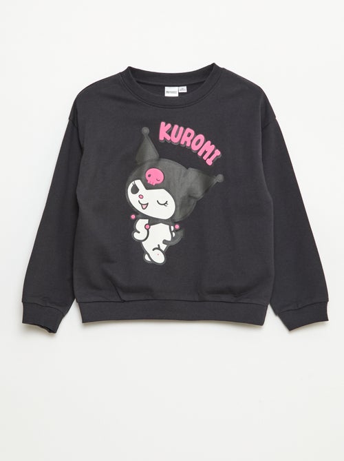 Sweat à capuche 'Hello Kitty & Kuromi' col rond - Kiabi
