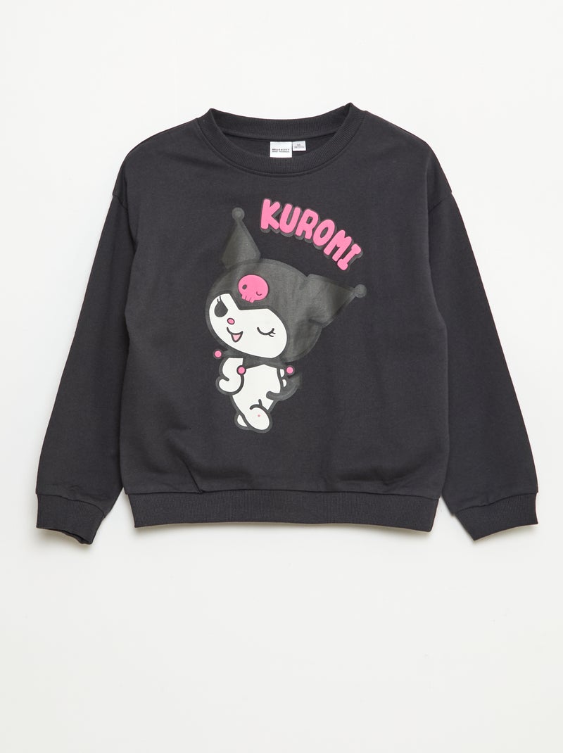 Sweat Hello Kitty Rock Band Nirvana – Saturday Society, Gris Charbon, Taille L, 100% Coton