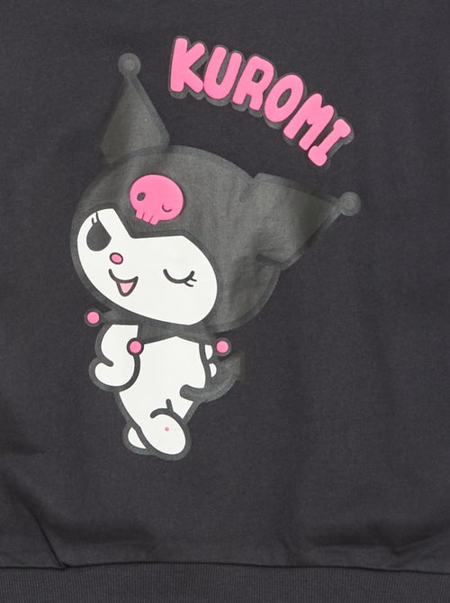 Sweat à capuche 'Hello Kitty & Kuromi' col rond - Kiabi