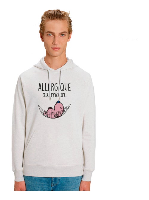 Sweat à capuche Homme - ALLERGIQUE AU MATIN - Kiabi
