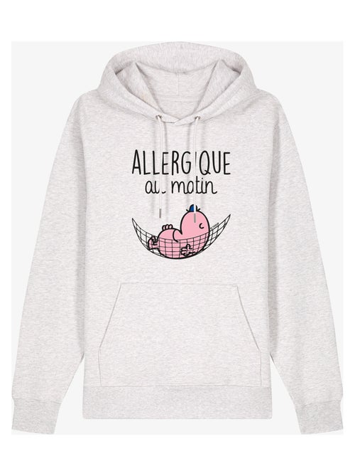 Sweat à capuche Homme - ALLERGIQUE AU MATIN - Kiabi