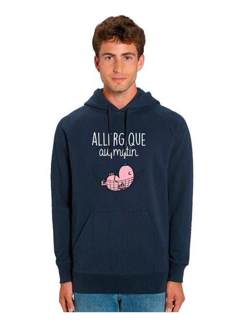 Sweat à capuche Homme - ALLERGIQUE AU MATIN - Kiabi