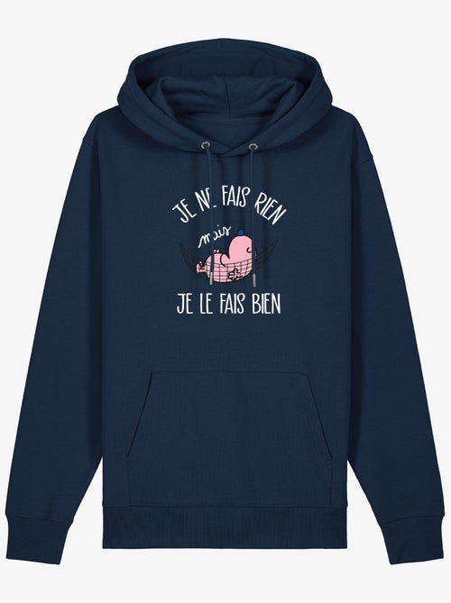 Sweat à capuche Homme - JE NE FAIS RIEN MAIS JE LE FAIS BIEN - Kiabi