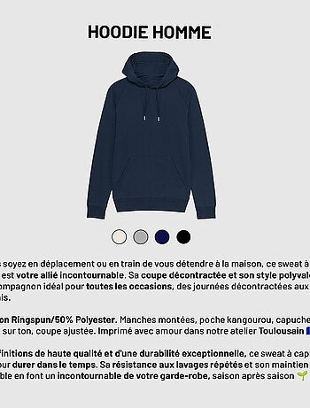 Sweat à capuche Homme - JE SOURIS SI J'AI ENVIE