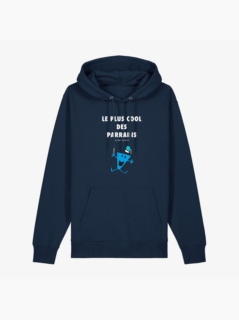 Sweat à capuche Homme - LE PLUS COOL DES PARRAINS 2 Bleu marine - Kiabi