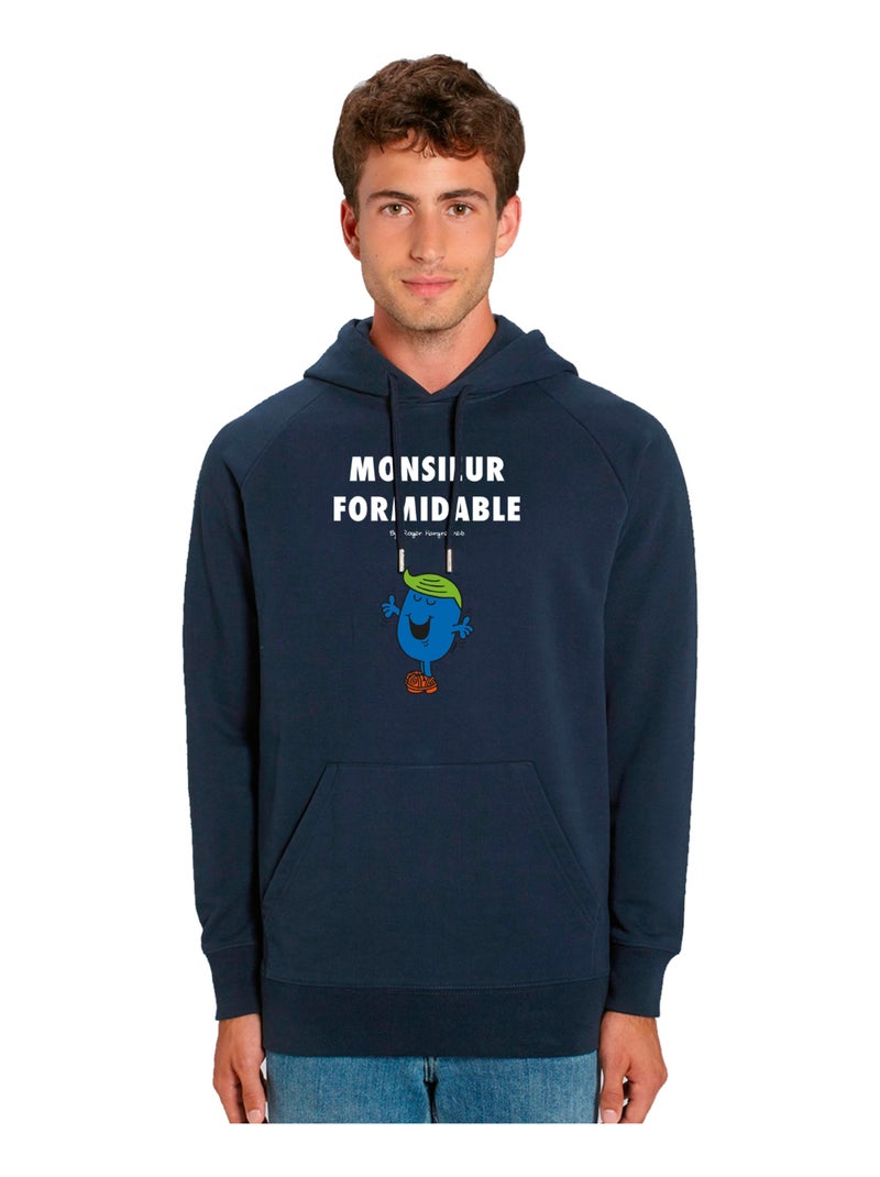 Sweat à capuche Homme - MONSIEUR FORMIDABLE Bleu marine - Kiabi