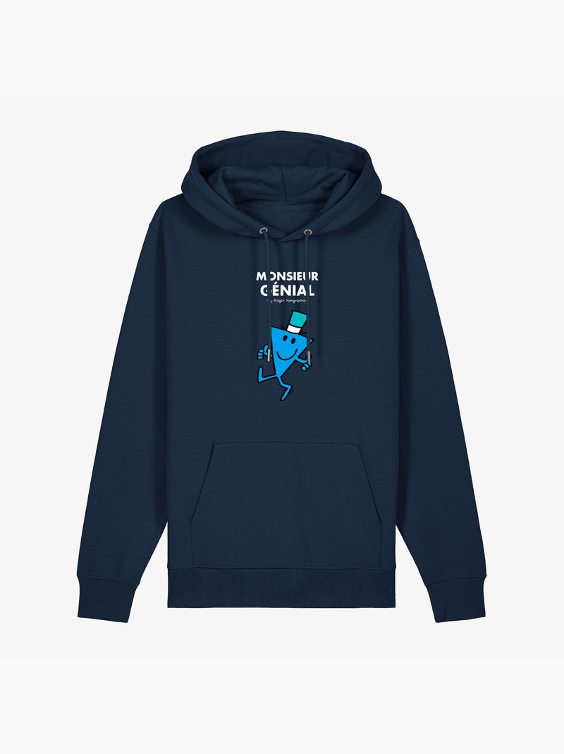 Sweat à capuche Homme - MONSIEUR GÉNIAL Bleu marine - Kiabi
