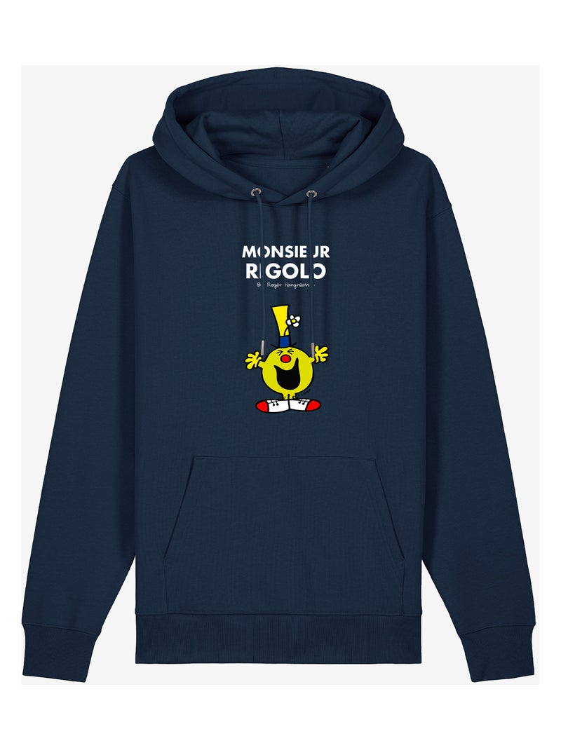 Sweat à capuche Homme - MONSIEUR RIGOLO Bleu marine - Kiabi
