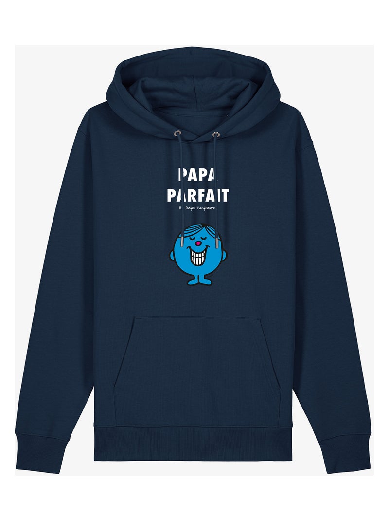 Sweat à capuche Homme - PAPA PARFAIT 2 Bleu marine - Kiabi