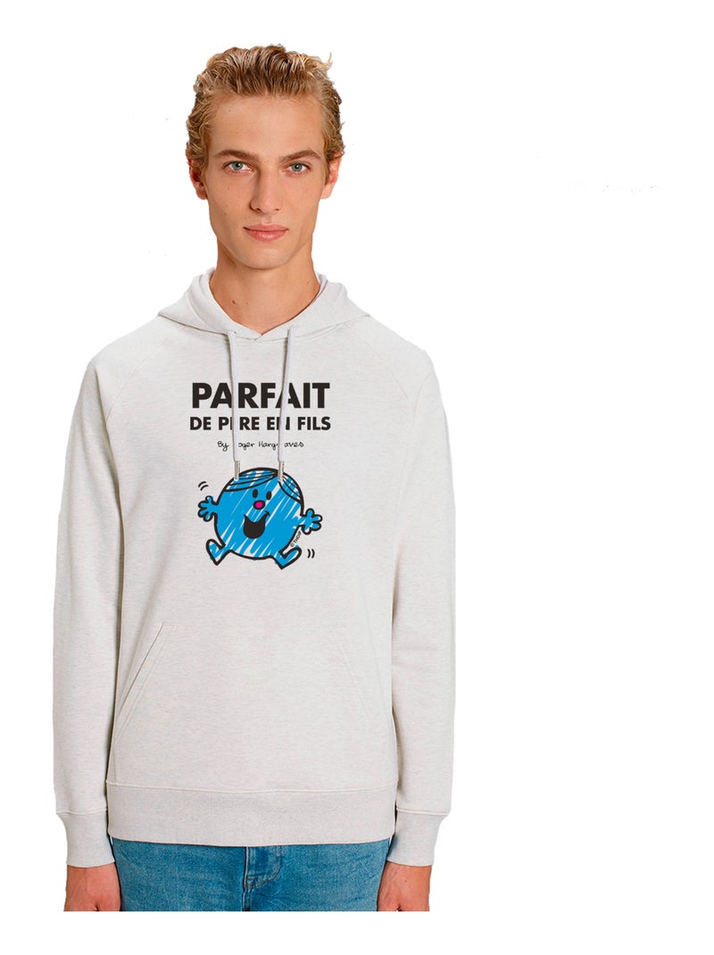 Sweat à capuche Homme - PARFAIT DE PÈRE EN FILS Blanc - Kiabi