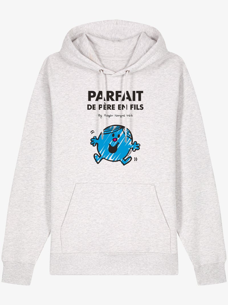 Sweat à capuche Homme - PARFAIT DE PÈRE EN FILS Blanc - Kiabi