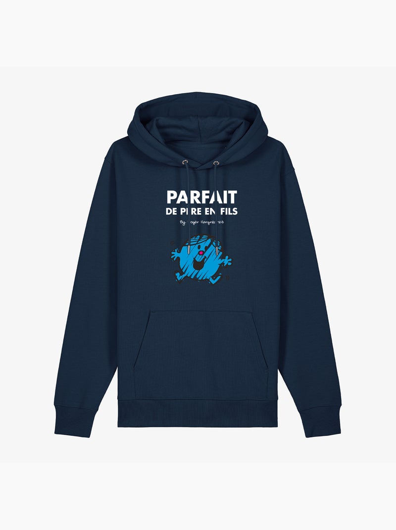 Sweat à capuche Homme - PARFAIT DE PÈRE EN FILS Bleu marine - Kiabi
