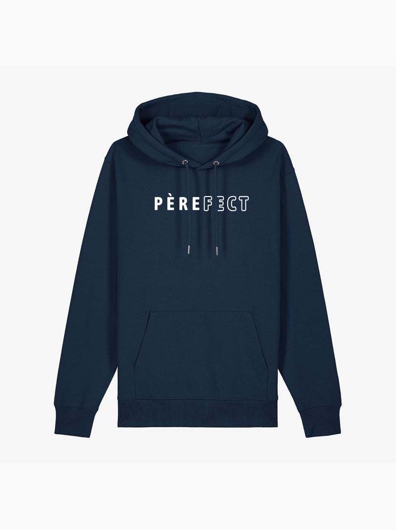 Sweat à capuche Homme - PÈRE(FECT) 2 WAF Bleu marine - Kiabi