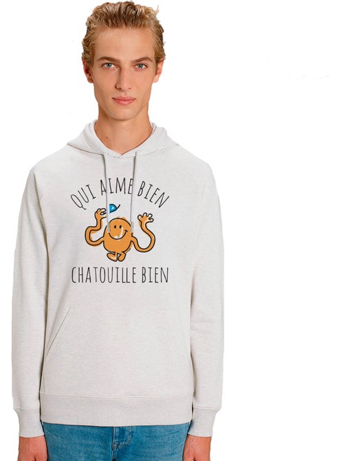 Sweat à capuche Homme - QUI AIME BIEN CHATOUILLE BIEN - Kiabi