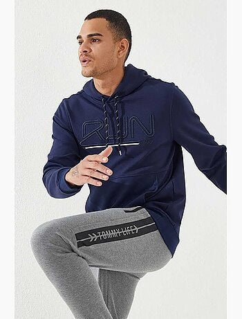 Sweat à capuche homme avec logo imprimé tommy
