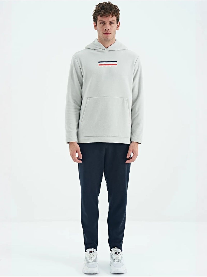 Sweat à capuche homme avec logo imprimé tommy Gris clair - Kiabi