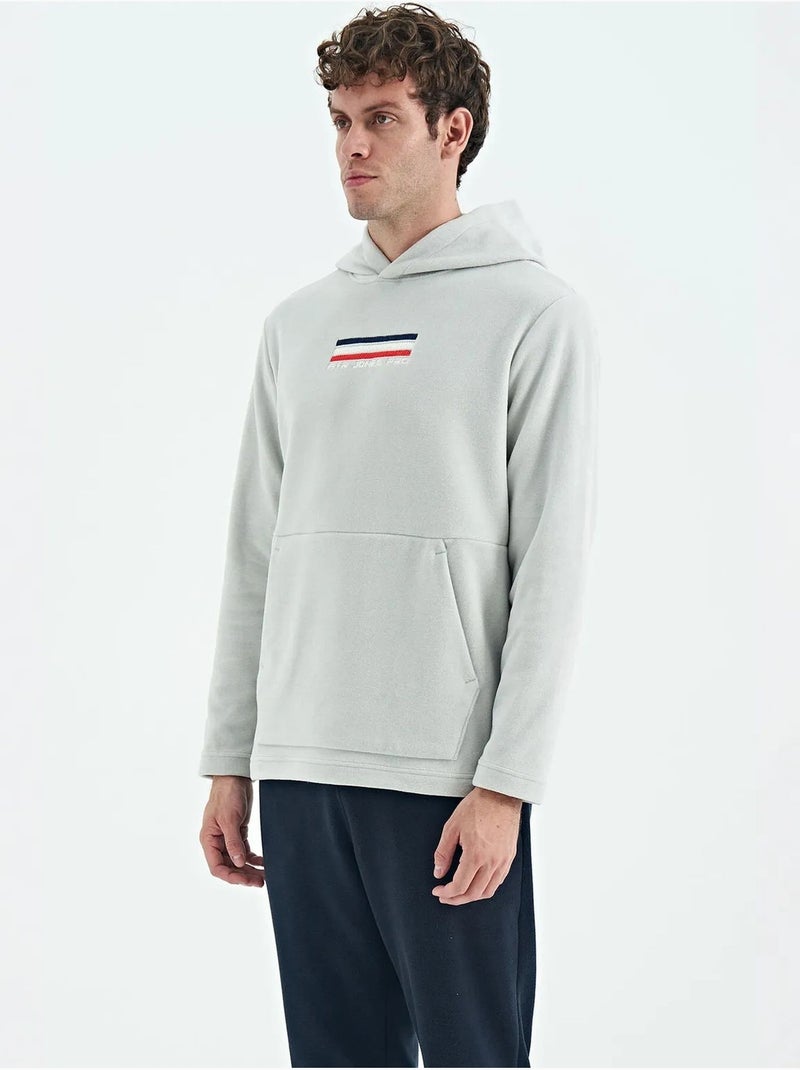 Sweat à capuche homme avec logo imprimé tommy Gris clair - Kiabi