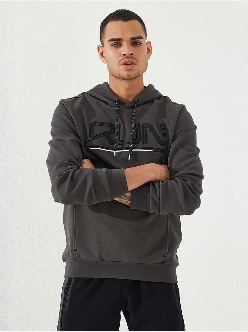 Sweat à capuche homme avec logo imprimé tommy Gris foncé - Kiabi