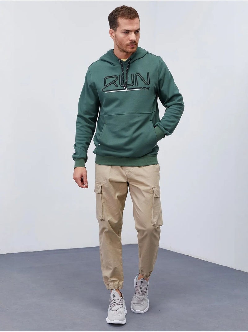 Sweat à capuche homme avec logo imprimé tommy Vert - Kiabi
