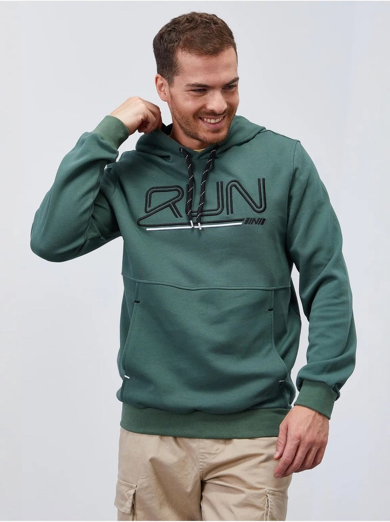 Sweat à capuche homme avec logo imprimé tommy Vert - Kiabi