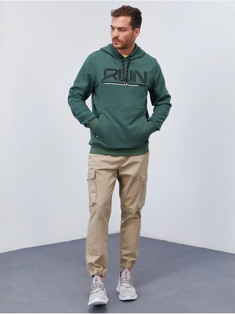 Sweat à capuche homme avec logo imprimé tommy Vert - Kiabi