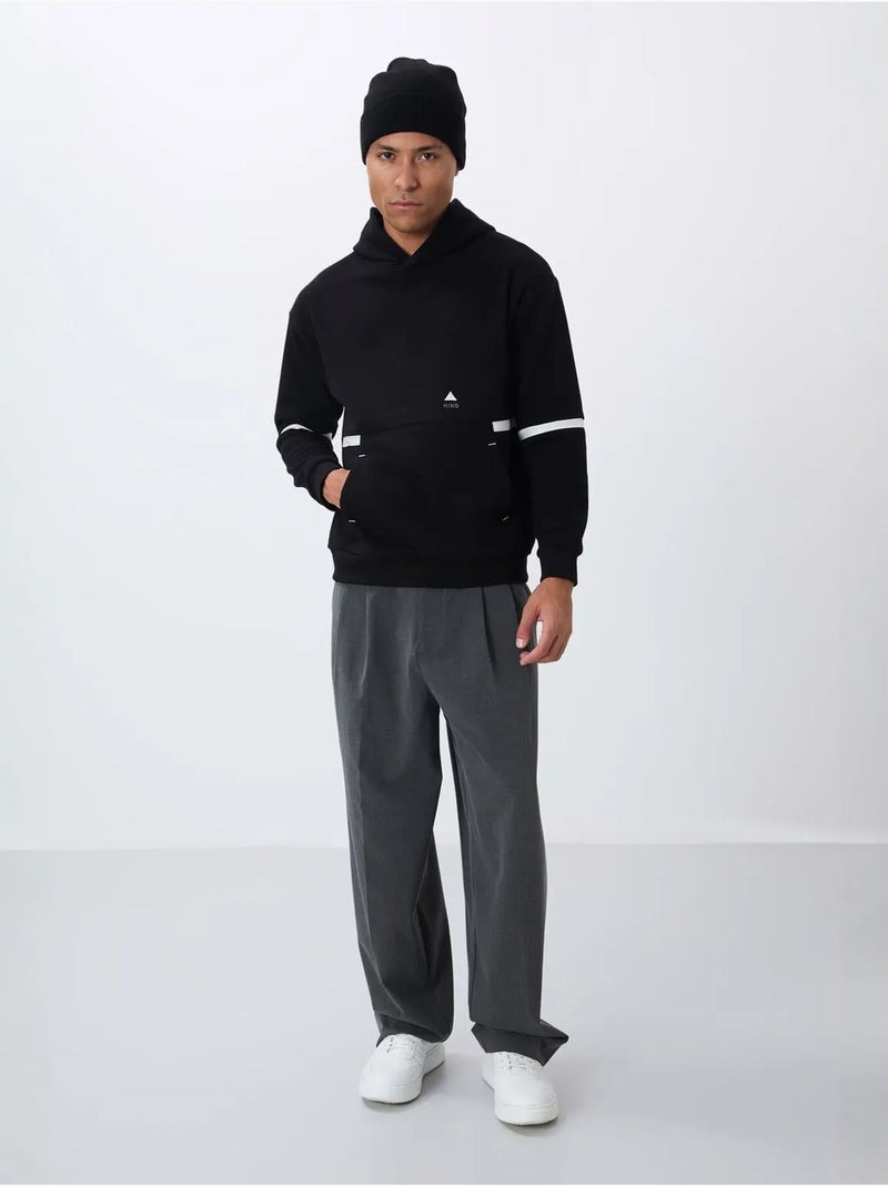 Sweat à capuche homme bicolore tommy Noir - Kiabi