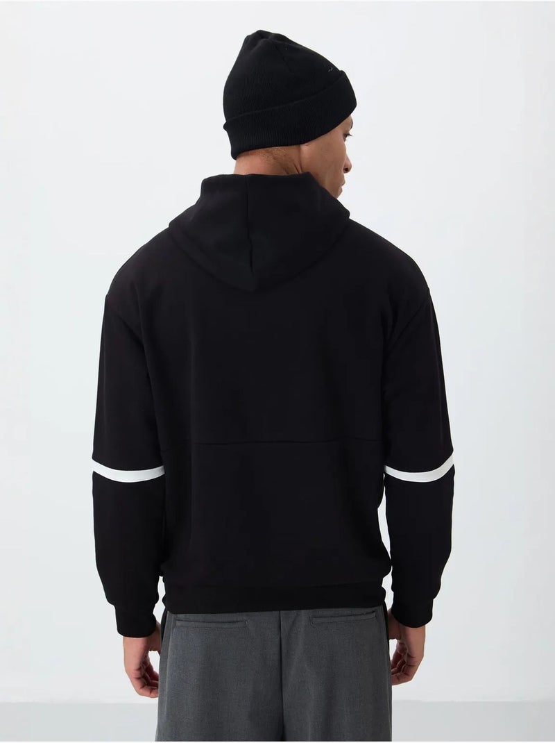 Sweat à capuche homme bicolore tommy Noir - Kiabi