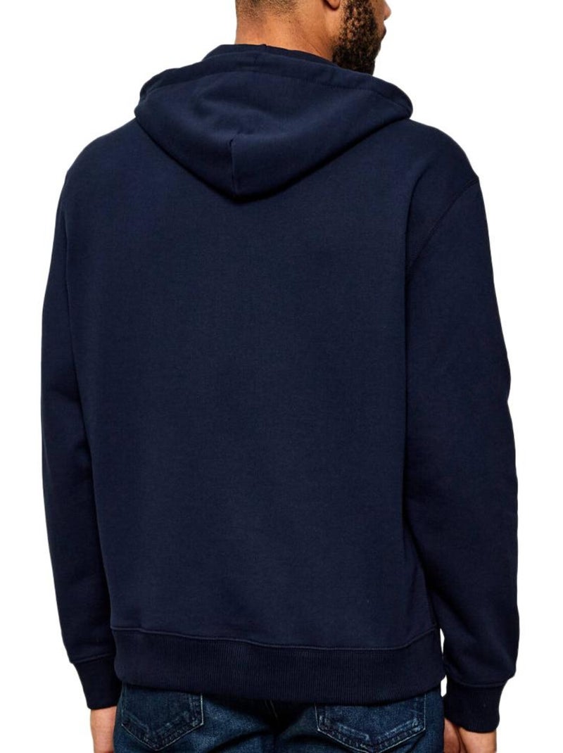Sweat à Capuche Homme Calvin Klein Jeans [68f8d67d749b7] Bleu marine - Kiabi