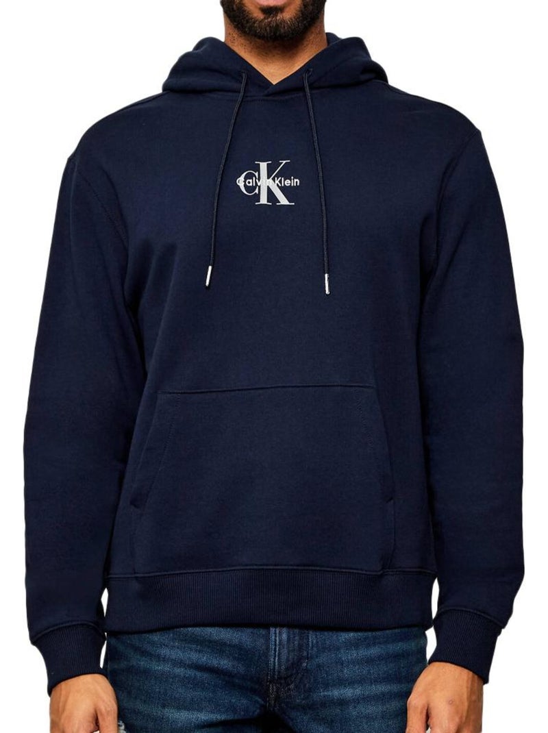 Sweat à capuche homme calvin klein jeans Bleu marine - Kiabi